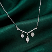 Premium 925 Silver Pendant Necklace with Multi-Charm Design